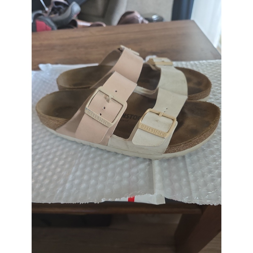 Birkenstock Arizona Split Sandals Eggshell Biege Women's Size EU 38 US 7.5